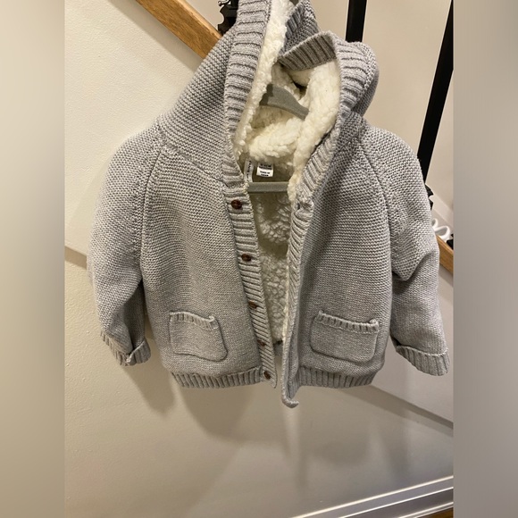 Janie and Jack Hooded Knit Cardigan - Picture 2 of 2